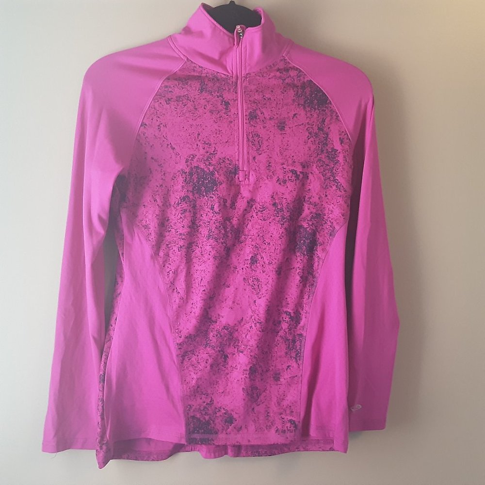 Champion Duo Dry Long Sleeve Zip Mock Neck Top XS